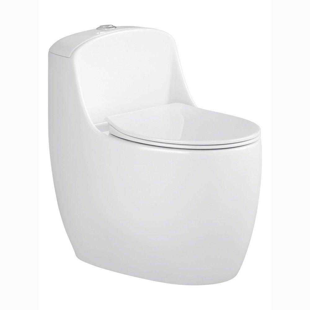 Hotel for homenew arrival egg-shaped standard toilet large diameter deodorizing filter anti-splash water-saving siphon flush toilet