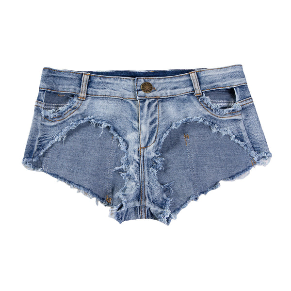 9028  New European and American Sexy Elastic Denim Shorts Women's Hot Pants Jeans High Waist Bar Plus Size