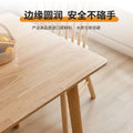 All solid wood dining table small apartment for homecasual rectangular dining table scandinavian restaurant table and chair combination wood color