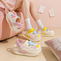Summer shoes for women, cute thick sole dopamine heightening hole beach non-slip sandals outwear slippers toe cap clogs