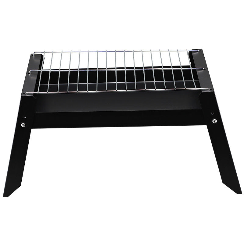 Outdoor bbq grill, portable folding charcoal grill for home use, wood burning bbq pit for outdoor cooking and camping