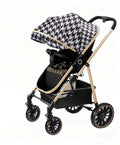 Inlair baby stroller - lightweight, foldable, reclining, high-view, sleeper, blue, reversible, newborn baby pram
