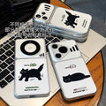 Couple glasses bear suitable for apple 18promax mobile phone case polka dot english label iphone17 soft case 16