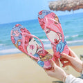 New summer beach flip-flops for women - stylish, versatile, non-slip, soft sole, cartoon thong sandals
