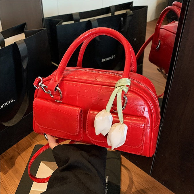 Cross-border retro portable pillow bag women's 2025 new foreign style casual personality fashion niche single shoulder messenger bag tide