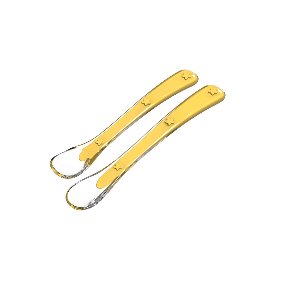 Baby silicone soft spoon, infant liquid silicone soft spoon, specialized feeding spoon for newborns, suitable for water, milk, and baby food, wholesale