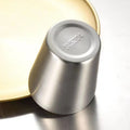 304 korean style stainless steel double-walled drinking cup - gold bbq restaurant beer mug - stepped gold tiered cup - cold drink cup