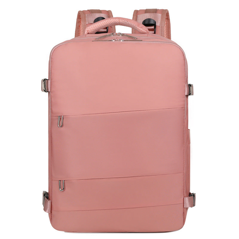 New business commuter backpack men's and women's pull rod travel backpack multi-layer simple casual laptop bag