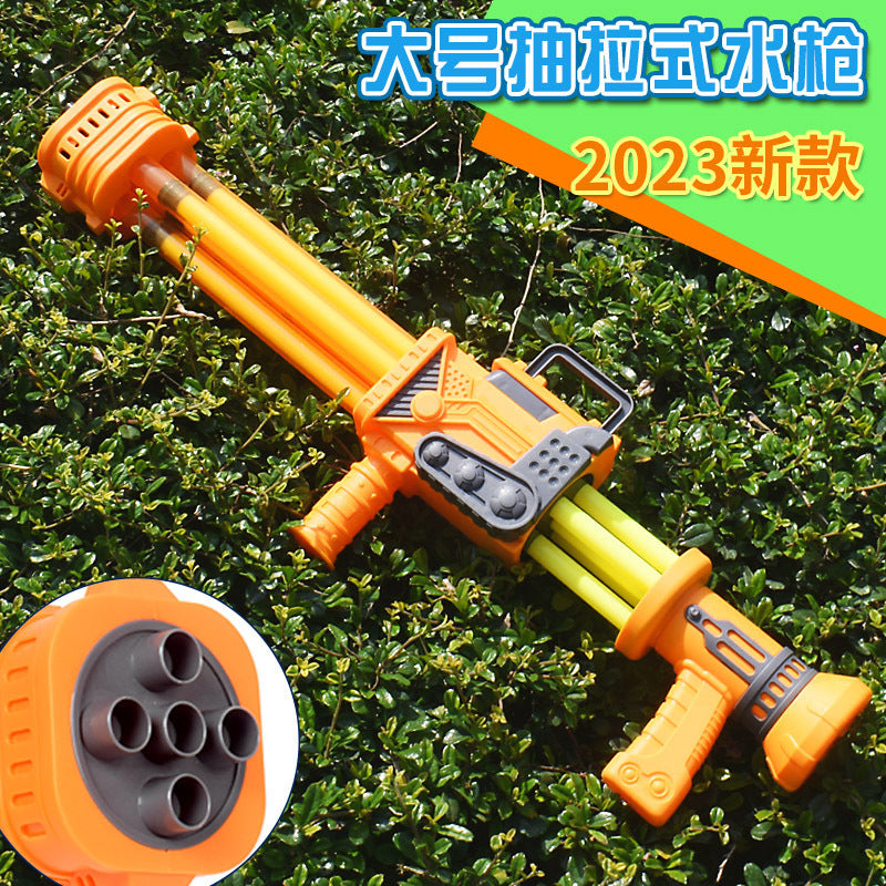 Gatling water gun - kids' toy, pull-back water cannon, multi-nozzle water gun, summer rafting & beach wholesale water play toy