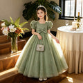 Girls' dresses: new summer  collection - forest-inspired tulle princess dress for piano recitals, birthday parties, children's hosts, and children's day celebrations