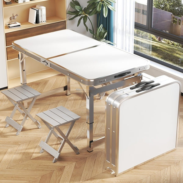 Aluminum alloy night market stall small table portable simple stall barbecue household table and chairs outdoor folding table