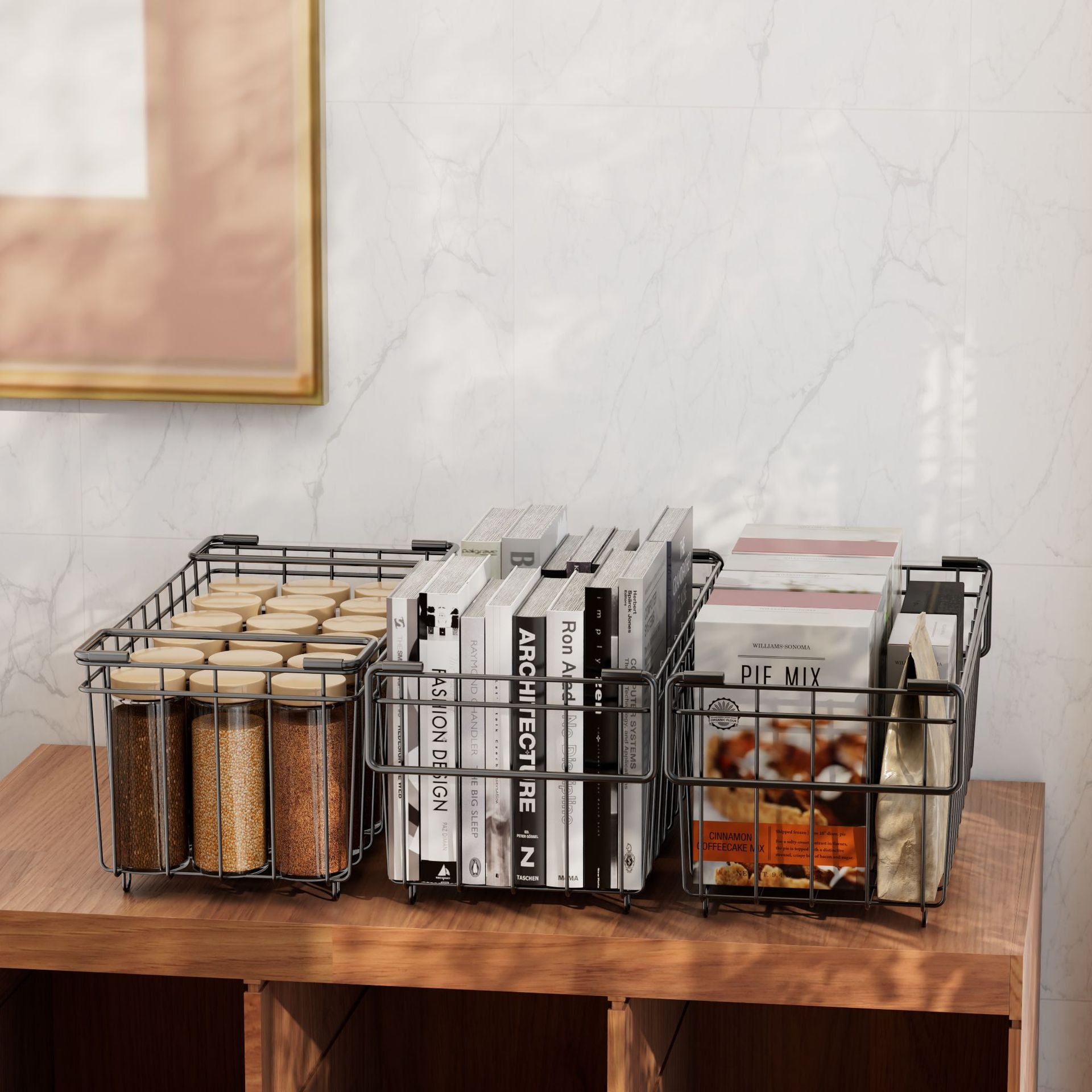 Strictly select popular sundries storage frame refrigerator cabinet storage basket bathroom kitchen bedroom classification storage frame storage basket