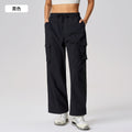 Summer quick-dry breathable cargo pants women's casual versatile loose wide-leg outdoor hiking sports pants d25076
