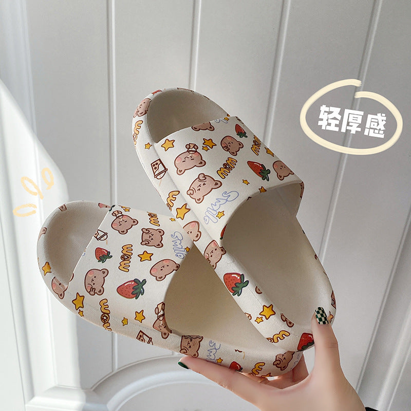 Women's summer slippers - "cloud-like" comfort, perfect for indoor/outdoor wear, non-slip, bathroom & shower friendly, cute & trendy, ins style