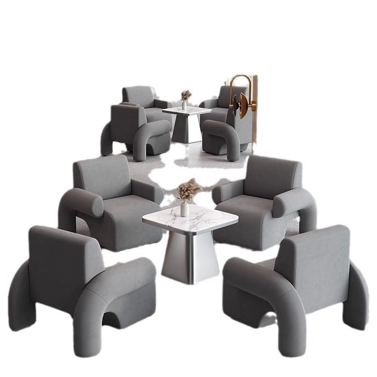 Accessible luxury reception negotiation table and chair negotiation table and chair combination office sofa commercial shop robot pistol sofa chair