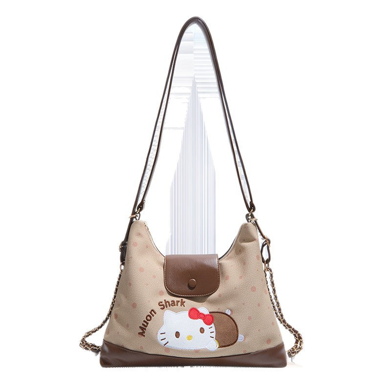 2025 new women's bag: autumn/winter retro versatile crossbody bag, fresh & sweet polka dot single/double shoulder bag, commuter bag