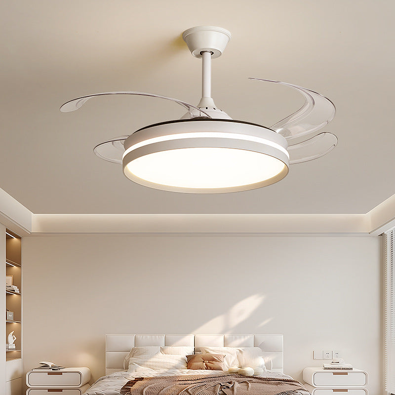 Minimalist invisible fan light Bedroom ceiling light Simple modern silent electric fan integrated living room dining room ceiling fan lighting