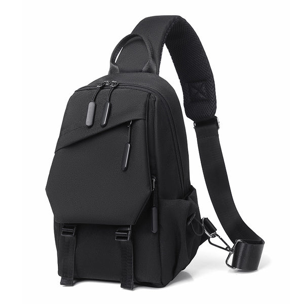 [Quality] Men's breast bag fashion casual messenger bag anti-splashing and wear-resistant travel commuter shoulder bag wholesale