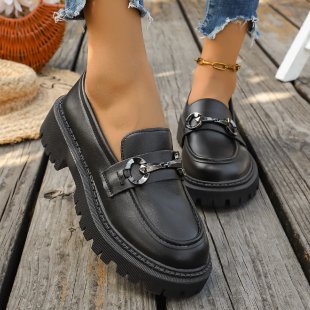 autumn new arrival: plus-size chunky sole loafers for cross-border e-commerce. sizes 35-43 available. wholesale options available. dropshipping to  and