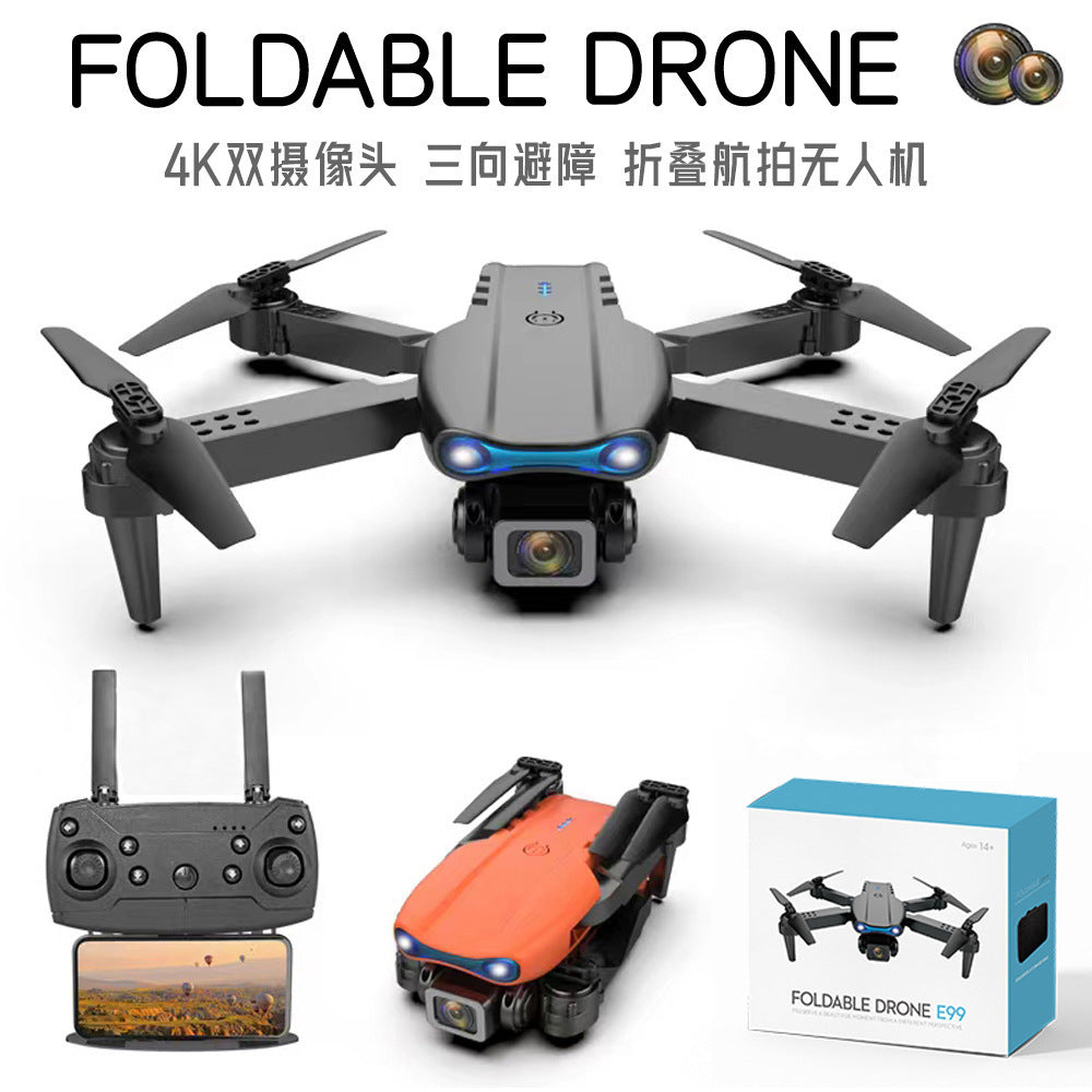 bestseller e99 drone: 4k hd aerial photography, dual camera, long-endurance, foldable quadcopter remote control aircraft