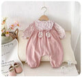 Outwear doll baby clothes embroider baby overalls spring & fall style suitsweet floral two-piece setsuit