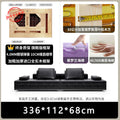 Brand leather half-green genuine leather sofa house living room straight row sofa classy large apartment high-end lawrence sofa
