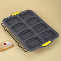 New 8-cavity silicone framed square cake mold french bread mold muffin bread baking pan