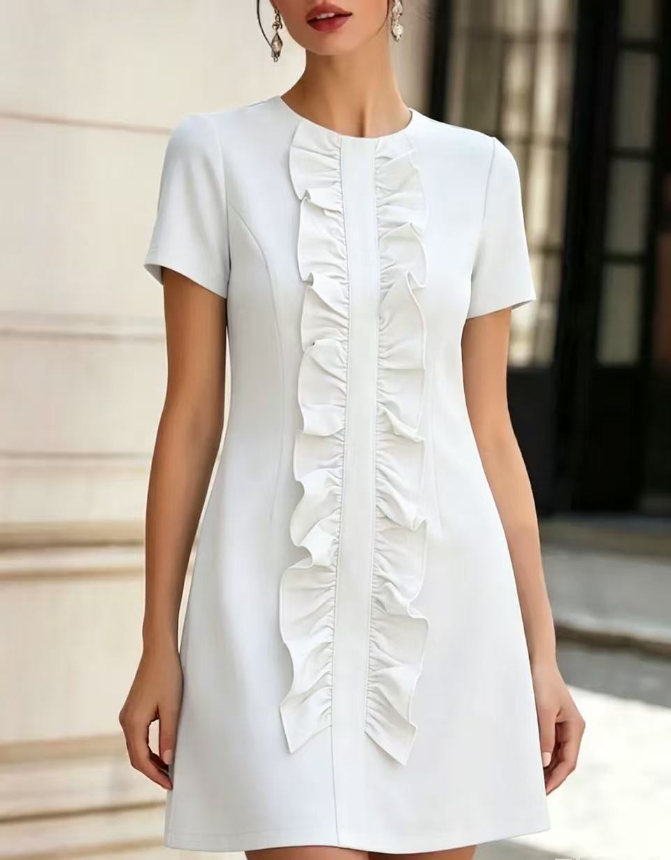 european and american cross-border  independent station new arrivalelegantelegance normcore women's short sleeve fashiondress