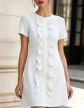 european and american cross-border  independent station new arrivalelegantelegance normcore women's short sleeve fashiondress