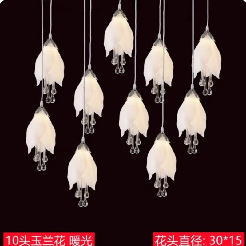 Wedding props Magnolia Road Guide Wedding Double-layer Rubik's Cube chandelier Stage ceiling decoration Lily of the Valley fruit hanging string lamp
