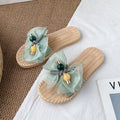 Women's sandals & slippers - 2021 summer new arrivals: fairycore style, bow accent, outdoor wear, vacation beach, flat one-strap slides