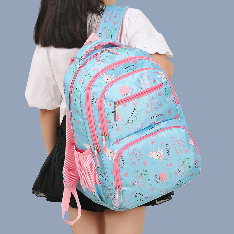 Manufacturer wholesale new schoolbags, primary school girls and children fashion backpacks, lightweight burden reduction spine protection 6-12 years old backpack