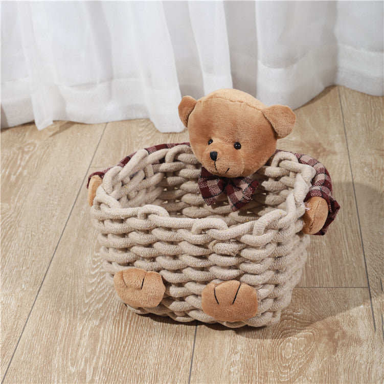 ins desktop storage small bucket skin care products notebook dining table simple pen holder girl heart storage box office