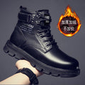 Boots men autum men's shoes 2025new arrivalmen boots k-style high-top shoes easiest for matchworkwear boots casual leather shoes