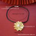 classic leather chain buckle imitation artificial pearl pendant flower sea star shell design pendant suitable for women's parties