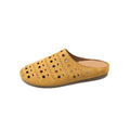 Retroniche stylecut out soft bottom birkenstock shoes women's toe-cap half drag 2026new arrivalniche style yellow lazy roman sandals