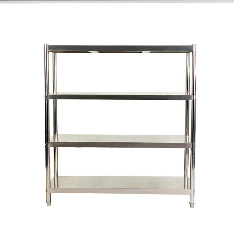Stainless steel kitchen rack floor-to-ceiling multi-layer five-layer commercial shelf microwave oven storage shelf sundries storage rack
