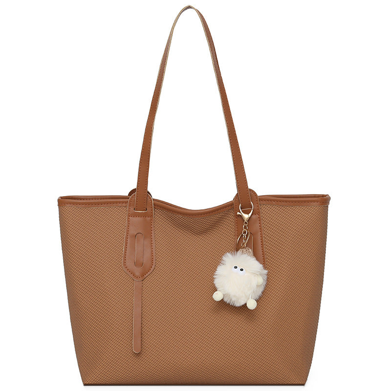 Women's tote bag 2026 new large capacity commuter bag school shoulder bag fashionable versatile handbag women's bag