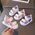 Girls' sandals: new summer collection - baby girl princess sandals, cartoon light-up soft sole first walker beach shoes, ages 1-6