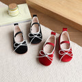 Vancahao girls' korean style princess shoes,  spring new collection, bowknot loafers, stylish and chic baby flats