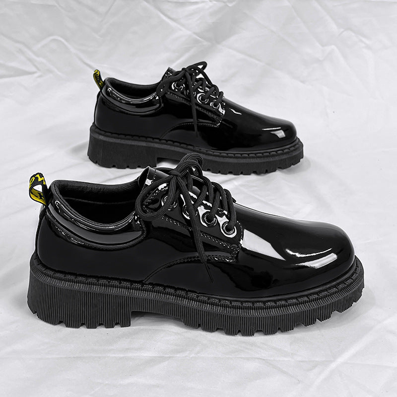 Spring men's shoes classybootsmen british new arrival hong kong style formal business wedding groom heightening black leather shoes