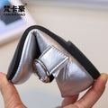 Vancahao girls' black leather shoes - new autumn  collection: round-toe, fashionable, minimalist princess flats for kids