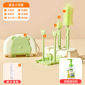 Baby bottle brush cleaning refresh newborn portable drain rack pacifier brush straw brush silicone cleaning brush suit