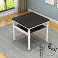 Simple double-layer dining table and chair combination square table for homeeconomic small apartment dining table and chair fashion storage small table