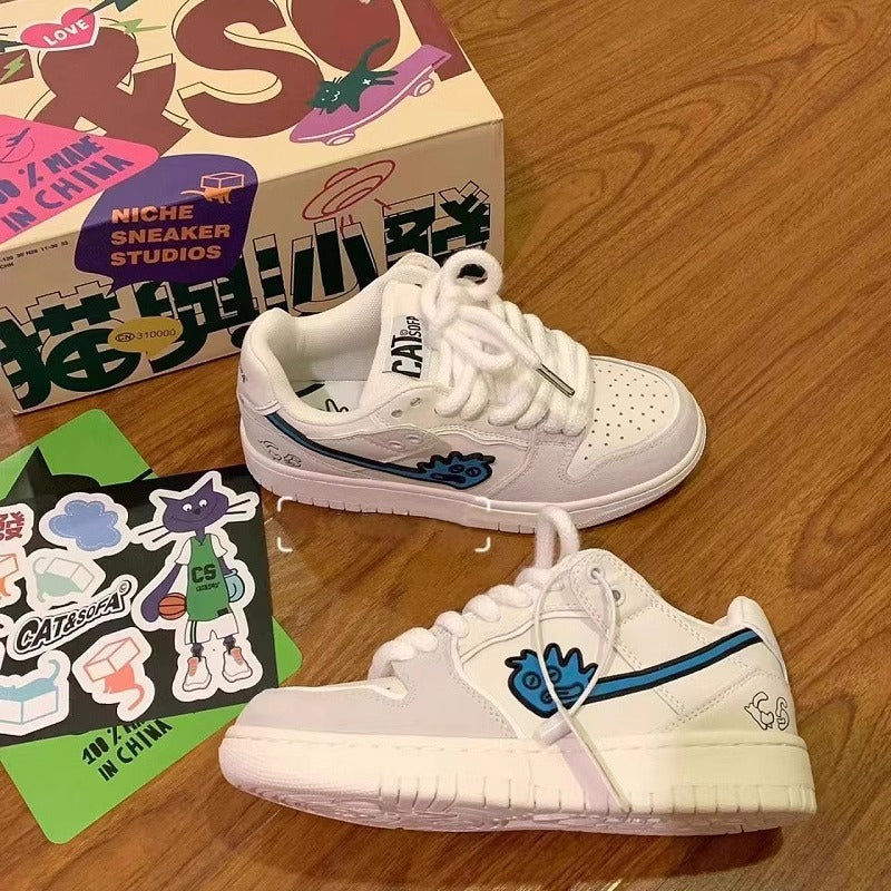 Women's casual sneakers - 2026 autumn new collection - chunky platform white sneakers - ulzzang style - trendy ins casual shoes for women