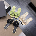 Women's summer new arrival: chic bow-tie slides - stylish and perfect for home, vacation, beach, and poolside