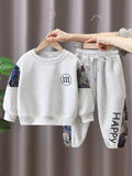 Boys' fall/winter sweatshirt set -  new arrival: stylish and sporty outfit for boys, cute and trendy two-piece set for babies