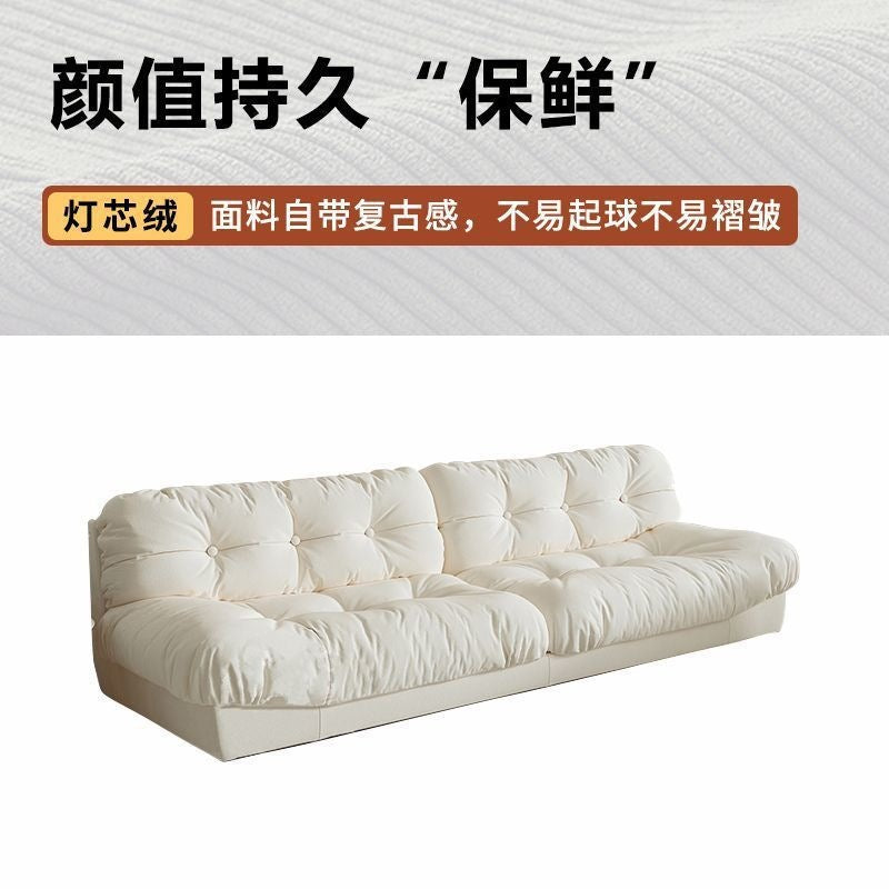 Cloud sofa new arrival modern casual cream style living room small apartment straight row fabric sofa apartment bedroom sofa