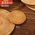Rattan insulation mat oven mitts pot mat bowl mat high temperature resistant dining table mat plate mat coaster teapot holder casserole weaving