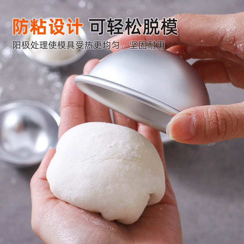 Snow mei niang mold bath salt ball shallow semi-circular mold glutinous rice glutinous pudding mold mousse cake mold snow mei niang tool